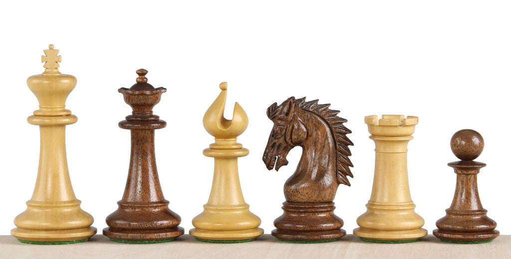 Sheikh 3.75″ Acacia & Boxwood Chess Pieces
