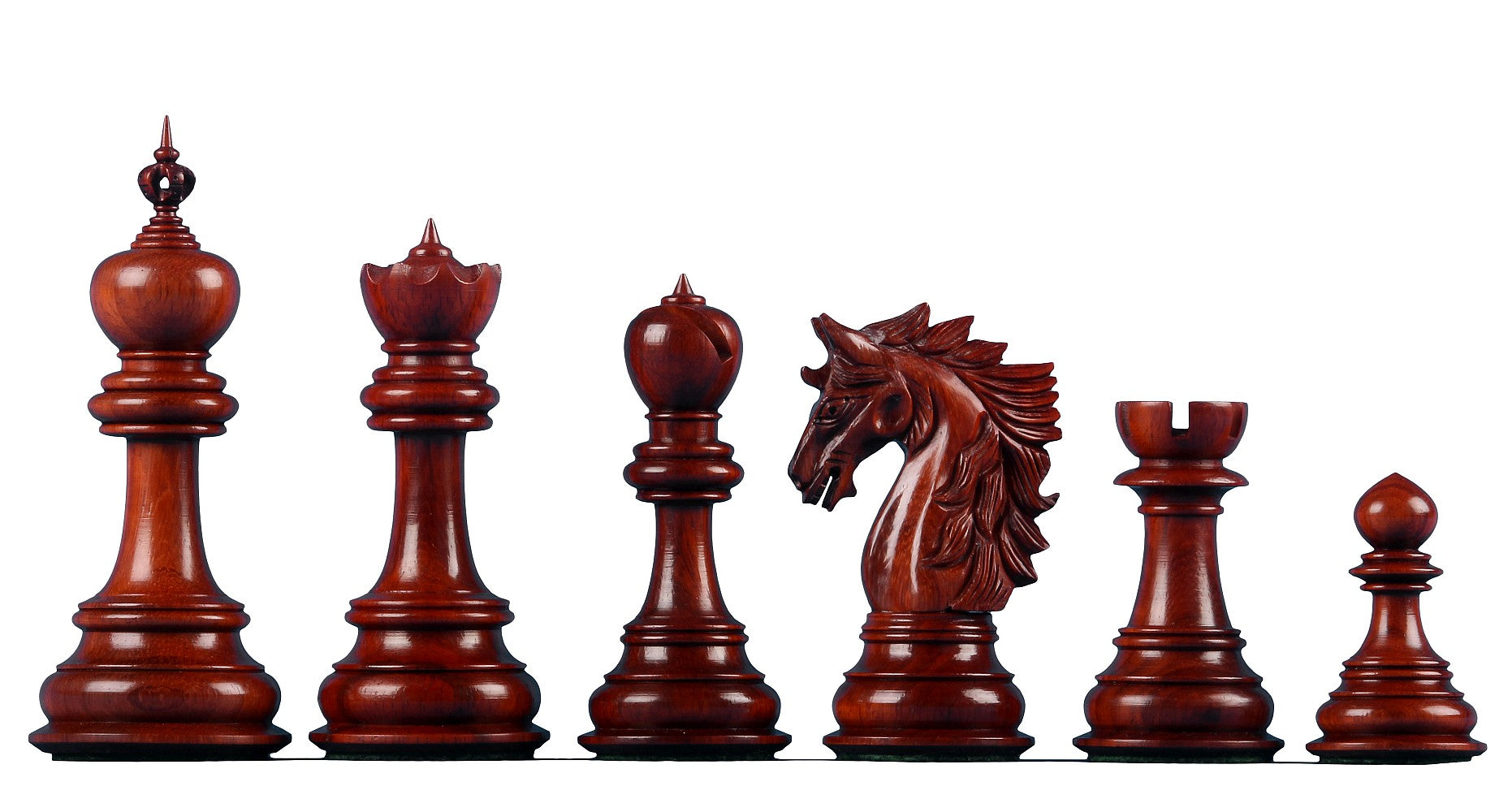 Dubliner Montgoy Padauk Chess Pieces – 5"