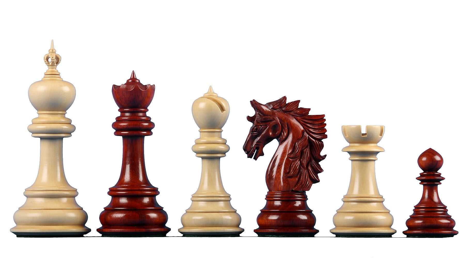 Dubliner Montgoy Padauk Chess Pieces – 5"