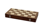 Walnut & Maple Inlaid Chess Box with Notation – 2.0 in Squares (50 mm)