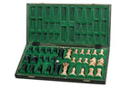Ambassador Green Wooden Chess Set with Burnt Inlay – Size No. 5