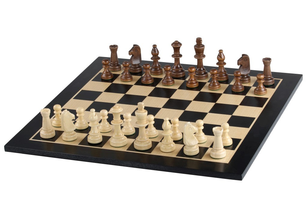 Black Mahogany & Maple Chess Board 18.9″ – Without Notation