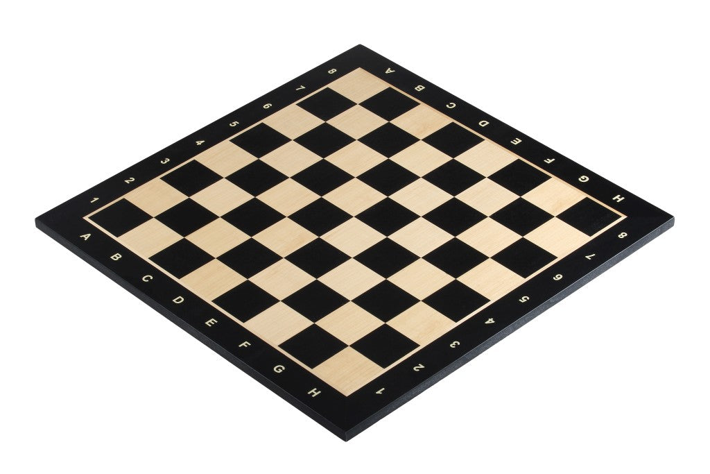 Black Mahogany & Maple Chess Board 18.9″ – With Notation