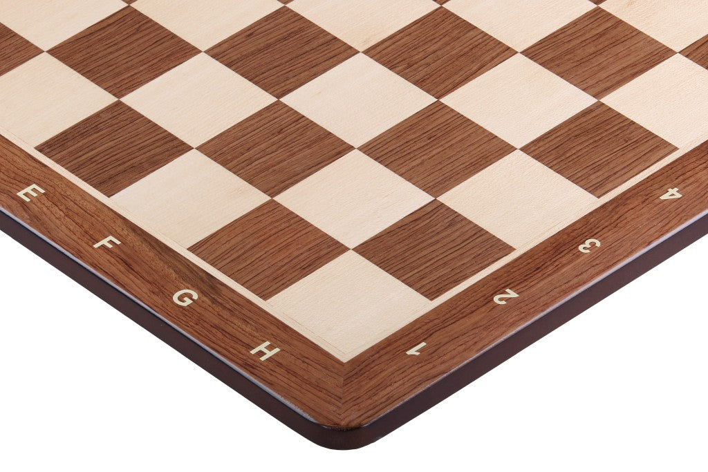 Padauk & Maple Chess Board 20.5″ with Notation – Tournament Style