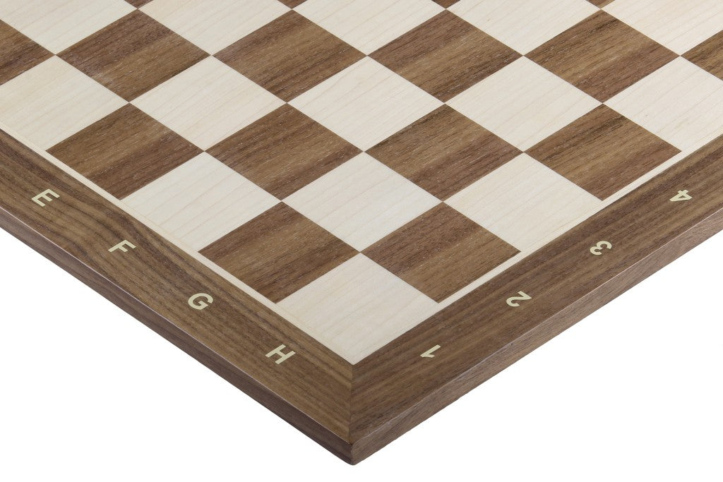 Walnut & Sycamore Marquetry Tournament Chess Board – 15.7"