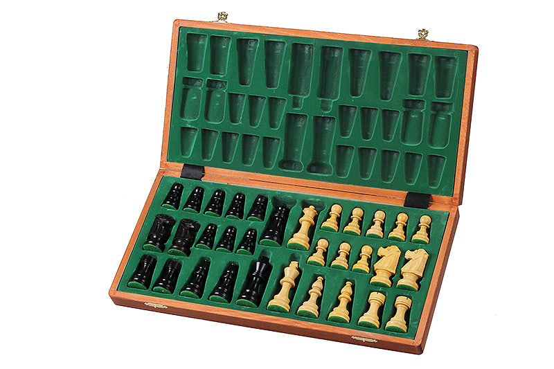 French Staunton Ebonised Chess Set with Tournament Board No 4