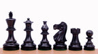 Mahogany and Maple Chess Set 3" Ebonised Pieces with 1.77" Squares Sapele Board