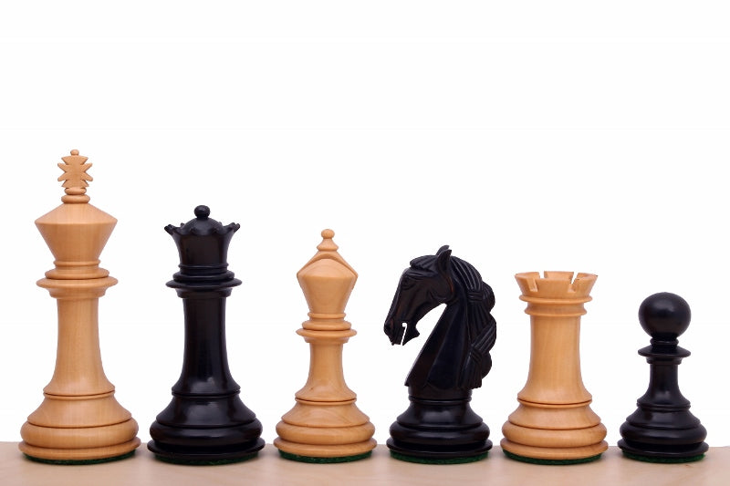 Colombian Chess Pieces – 3.75" King, Ebonised & Boxwood