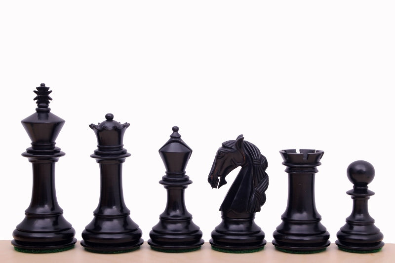 Colombian Staunton Ebonised Chess Pieces – 4" King