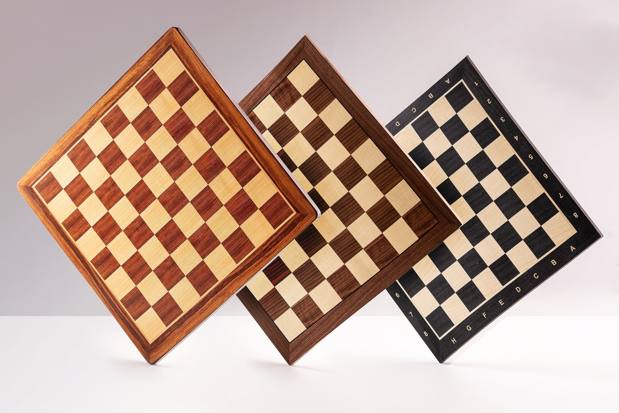 Walnut & Maple Chess Board 18.9″ – With Notation