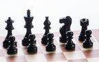 Mahogany and Maple Chess Set 3" Ebonised Pieces with 1.77" Squares Sapele Board