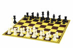 Foldable Cardboard Chess Board 19.7″ – Yellow & Brown, With Notation