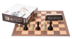 DGT Brown Chess Set with DGT 1002 Clock and Weighted Pieces 3.39 in King