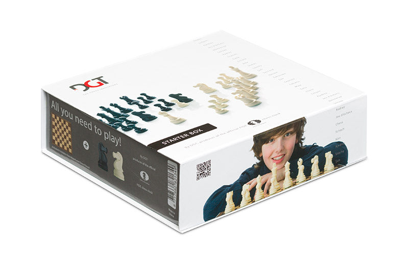 DGT Starter Chess Set Grey with Weighted Pieces 3.39 in King