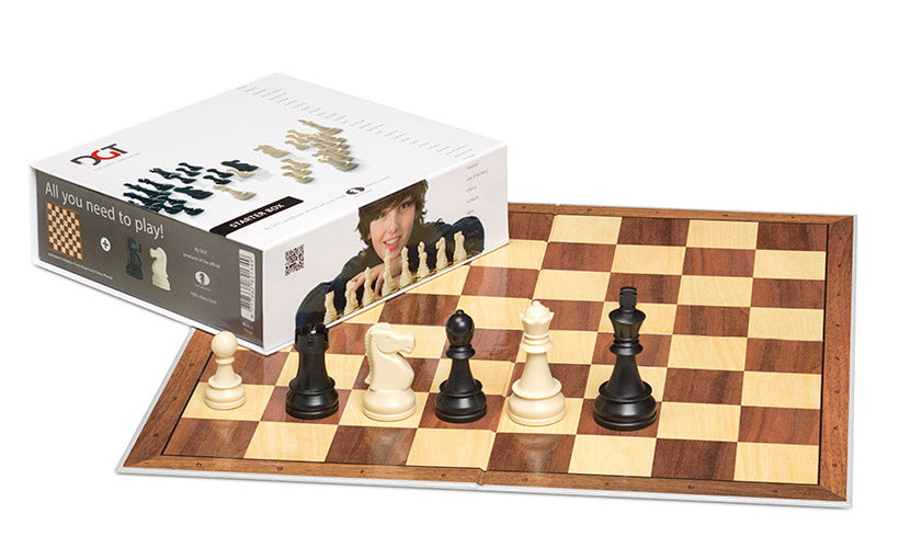 DGT Starter Chess Set Grey with Weighted Pieces 3.39 in King