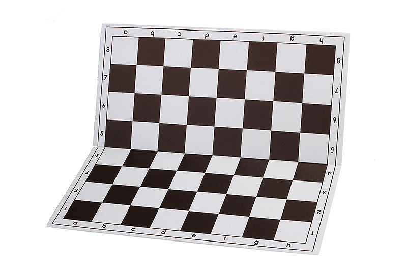 Plastic Folding Tournament Chess Board (White/Black) – 20″ with Notation