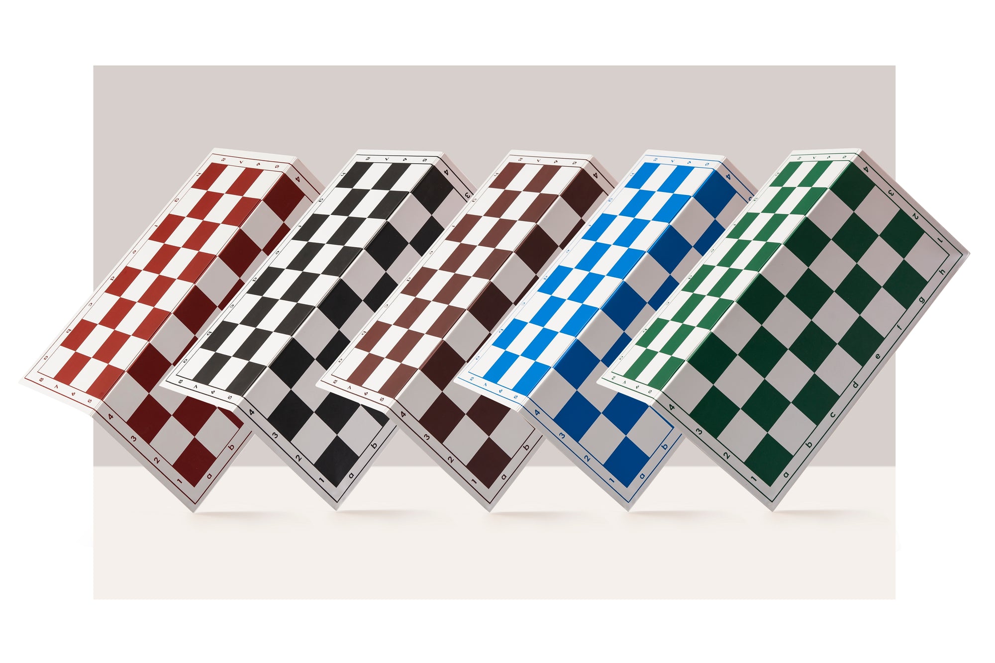 Plastic Folding Tournament Chess Board (White/Black) – 20″ with Notation