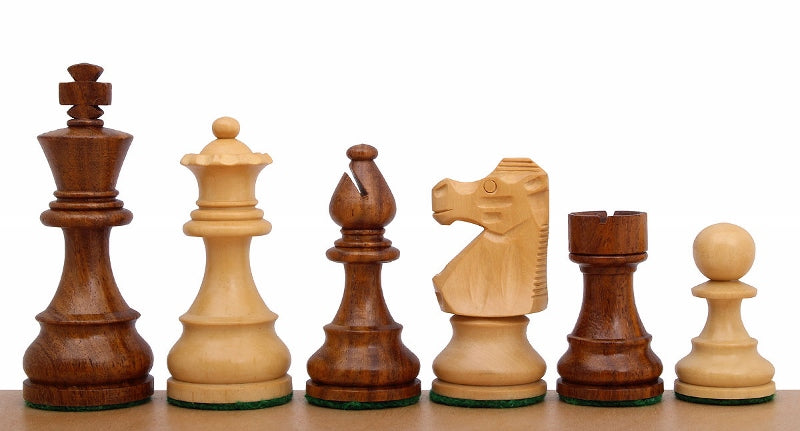 French Staunton Chess Pieces 3.75" Acacia & Boxwood