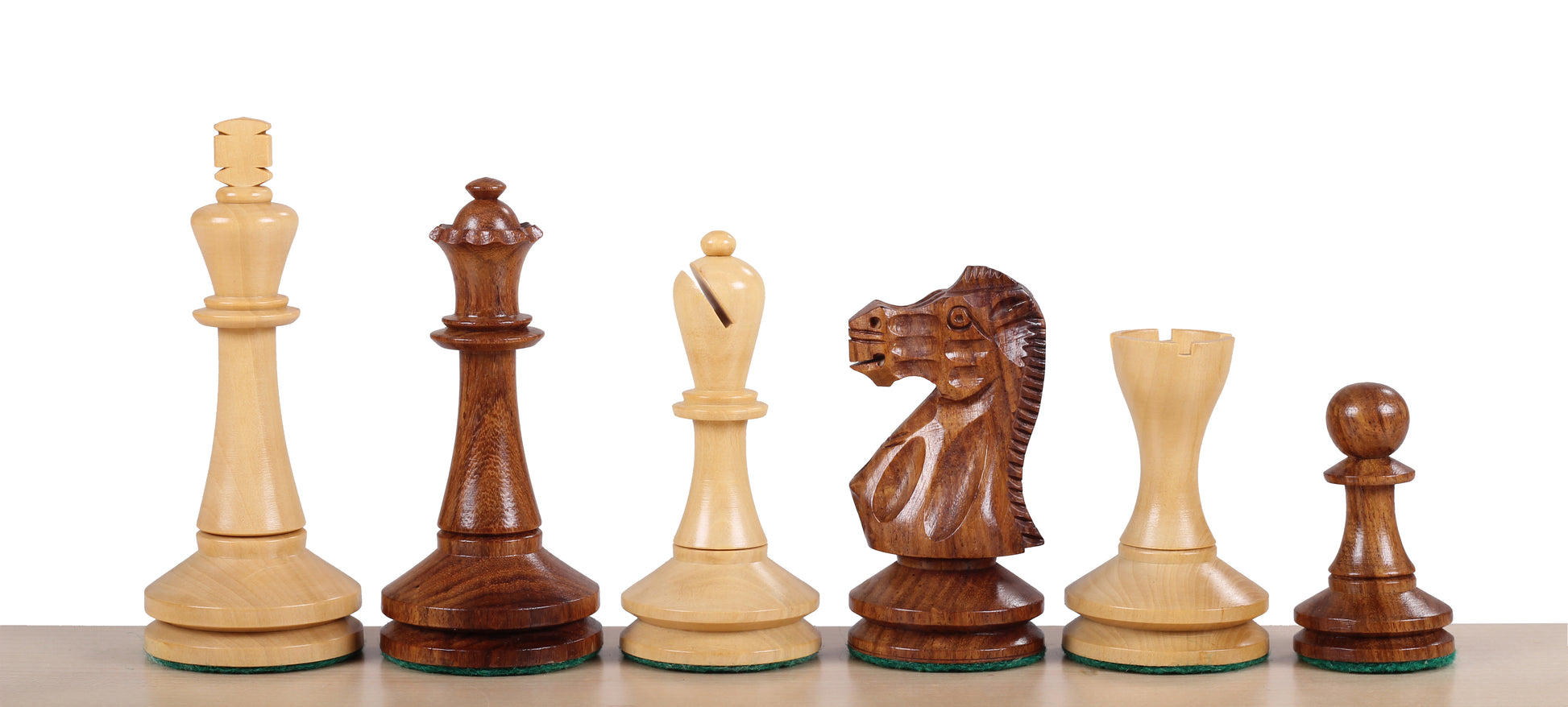 Blackmore Chess Pieces – 3.75" King, Acacia & Boxwood