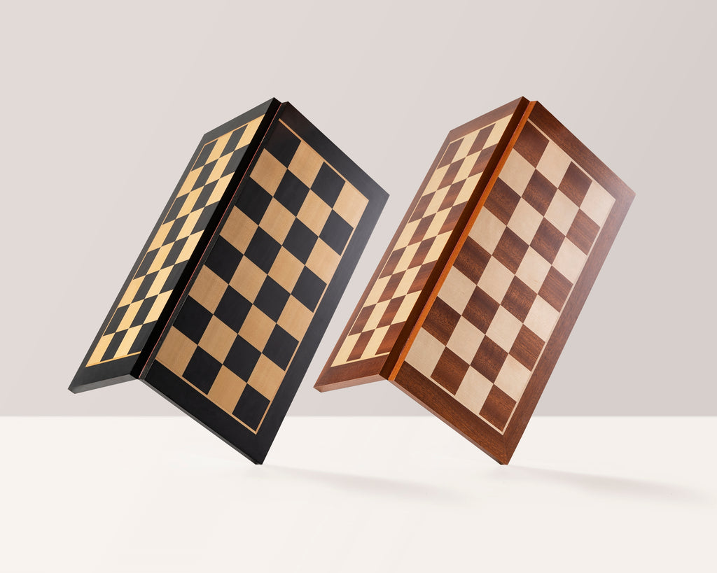 Ebony Style Foldable Chess Board – 18.9″ without Notation (1.97″ Squares)