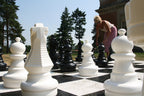 Giant Garden Chess Set with Plastic Board 25 in King